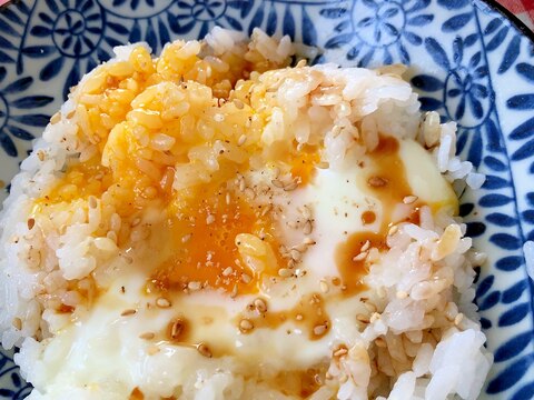 半熟卵のせご飯☆彡